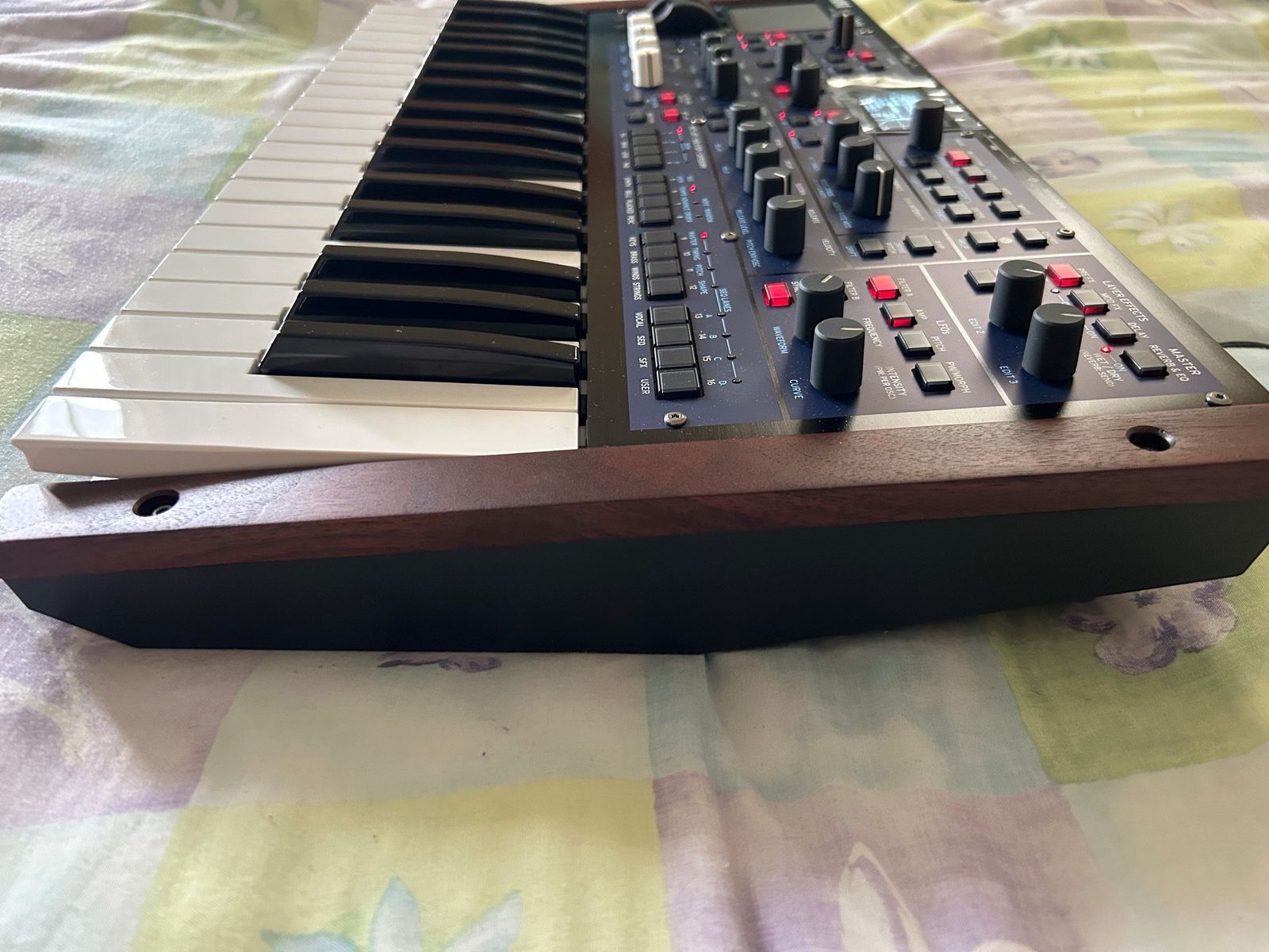 Korg Multi/Poly 37-Key Analog Modeling Synthesizer 2024 - Present - Black & Blue with Wood Sides - Image 2