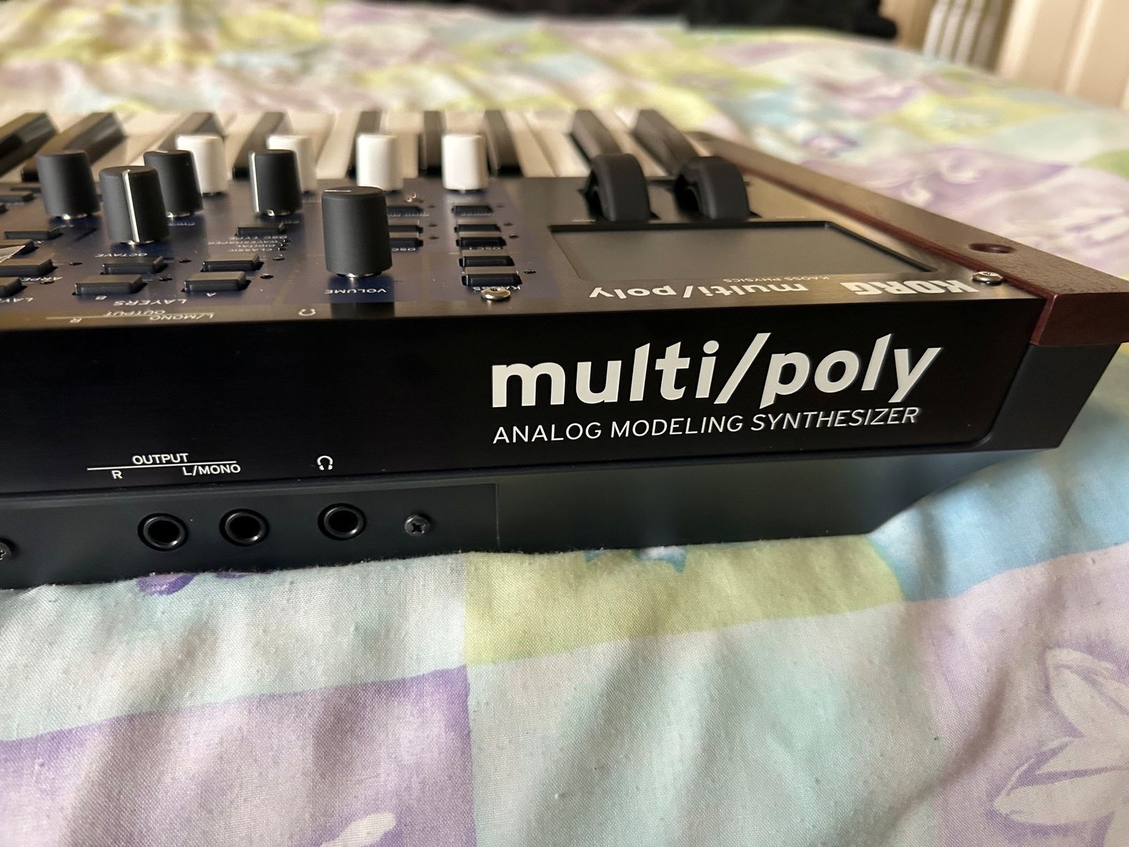 Korg Multi/Poly 37-Key Analog Modeling Synthesizer 2024 - Present - Black & Blue with Wood Sides - Image 12