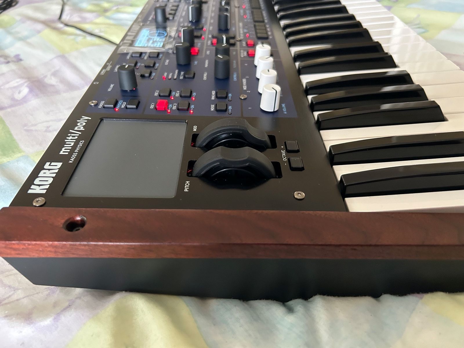 Korg Multi/Poly 37-Key Analog Modeling Synthesizer 2024 - Present - Black & Blue with Wood Sides - Image 9