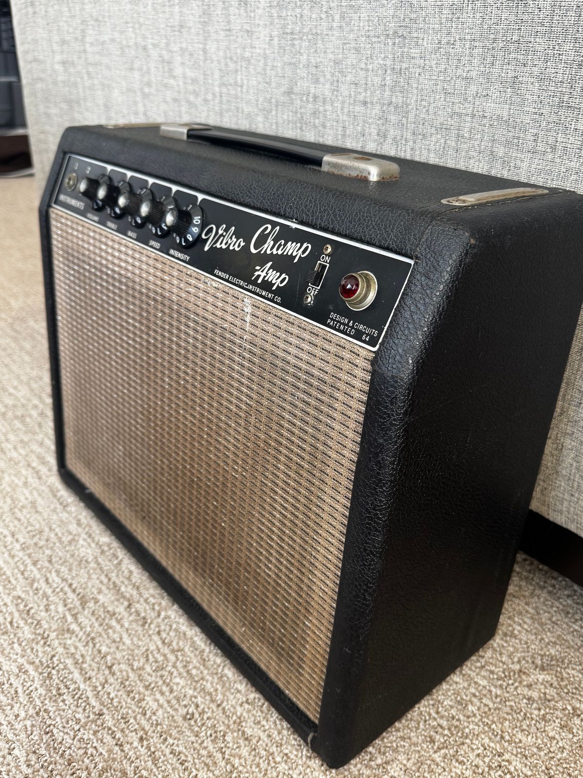 1964 Fender Vibro Champ Blackface Pre CBS - Image 2