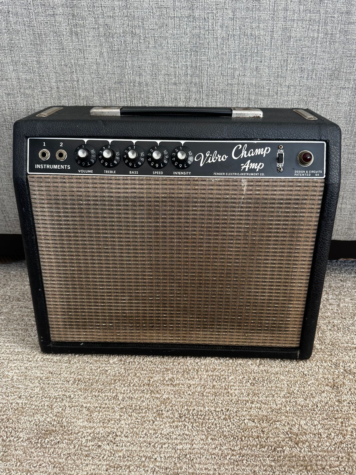 1964 Fender Vibro Champ Blackface Pre CBS - Image 4