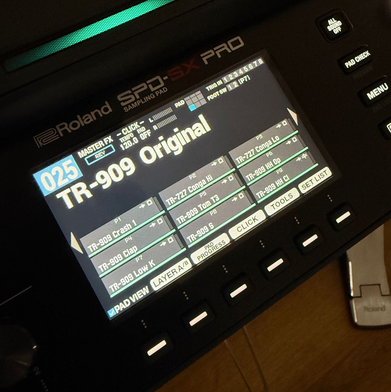Roland SPD-SX Pro 9-Zone Digital Percussion Sampling Pad 2022 - Present - Black - Image 5