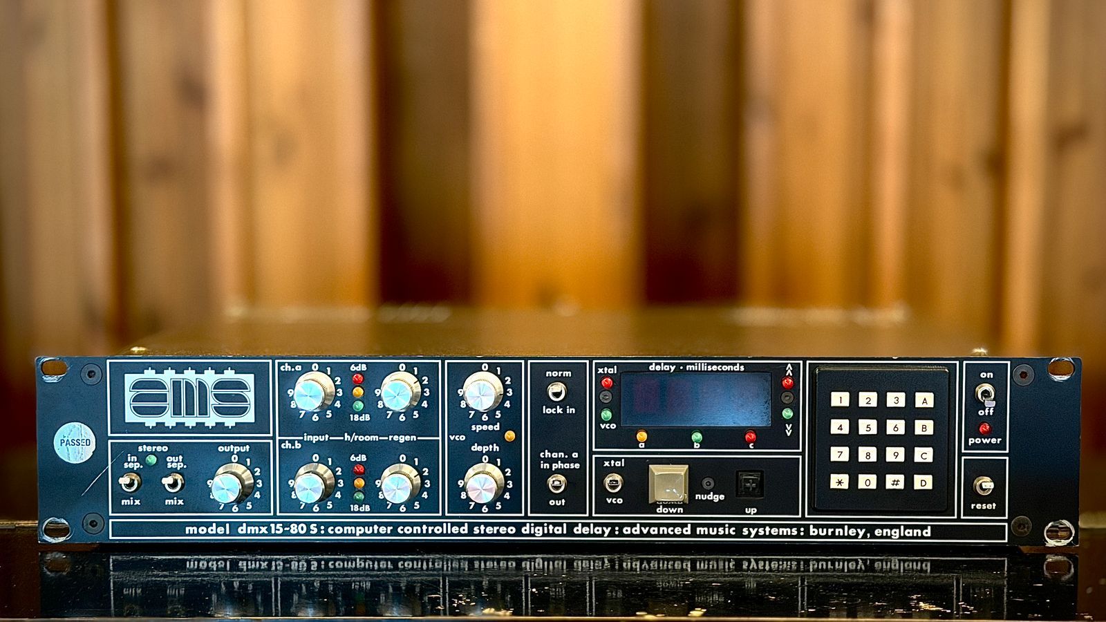 AMS Model DMX 15-80 S Computer Controlled Stereo Digital Delay 1970s - Black