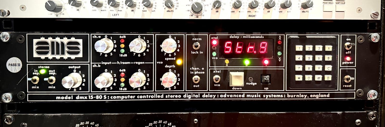 AMS Model DMX 15-80 S Computer Controlled Stereo Digital Delay 1970s - Black - Image 3