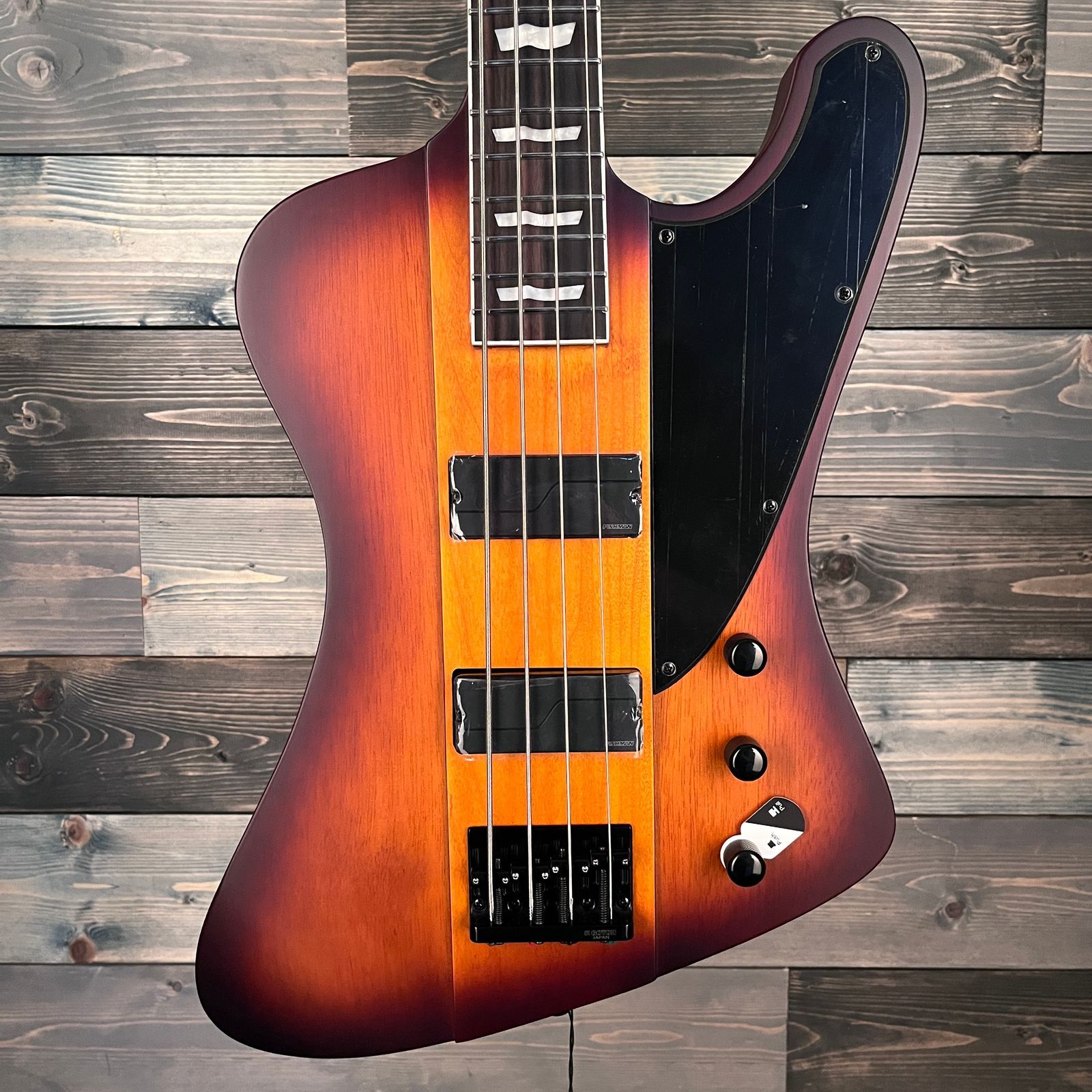 ESP LTD Phoenix-1004 Bass Guitar - Tobacco Sunburst Satin - Image 2