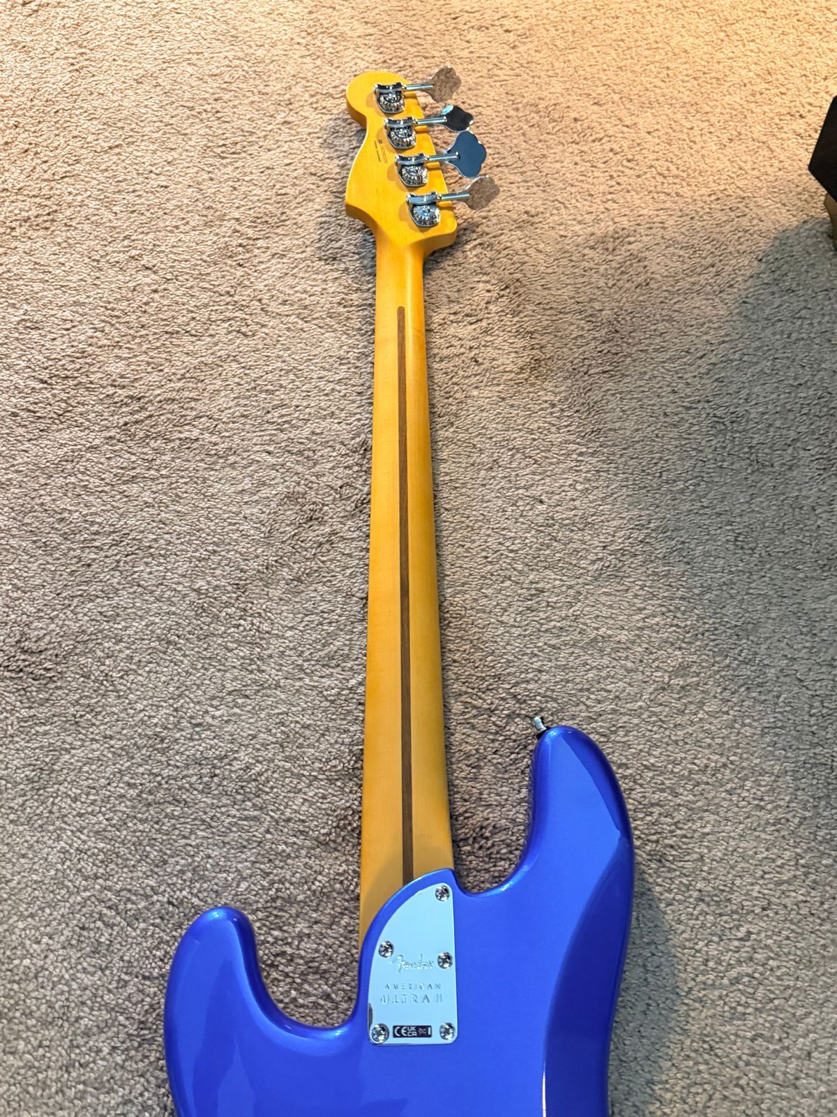 Fender American Ultra II Precision Bass with Ebony Fretboard 2024 - Present - Noble Blue - Image 6