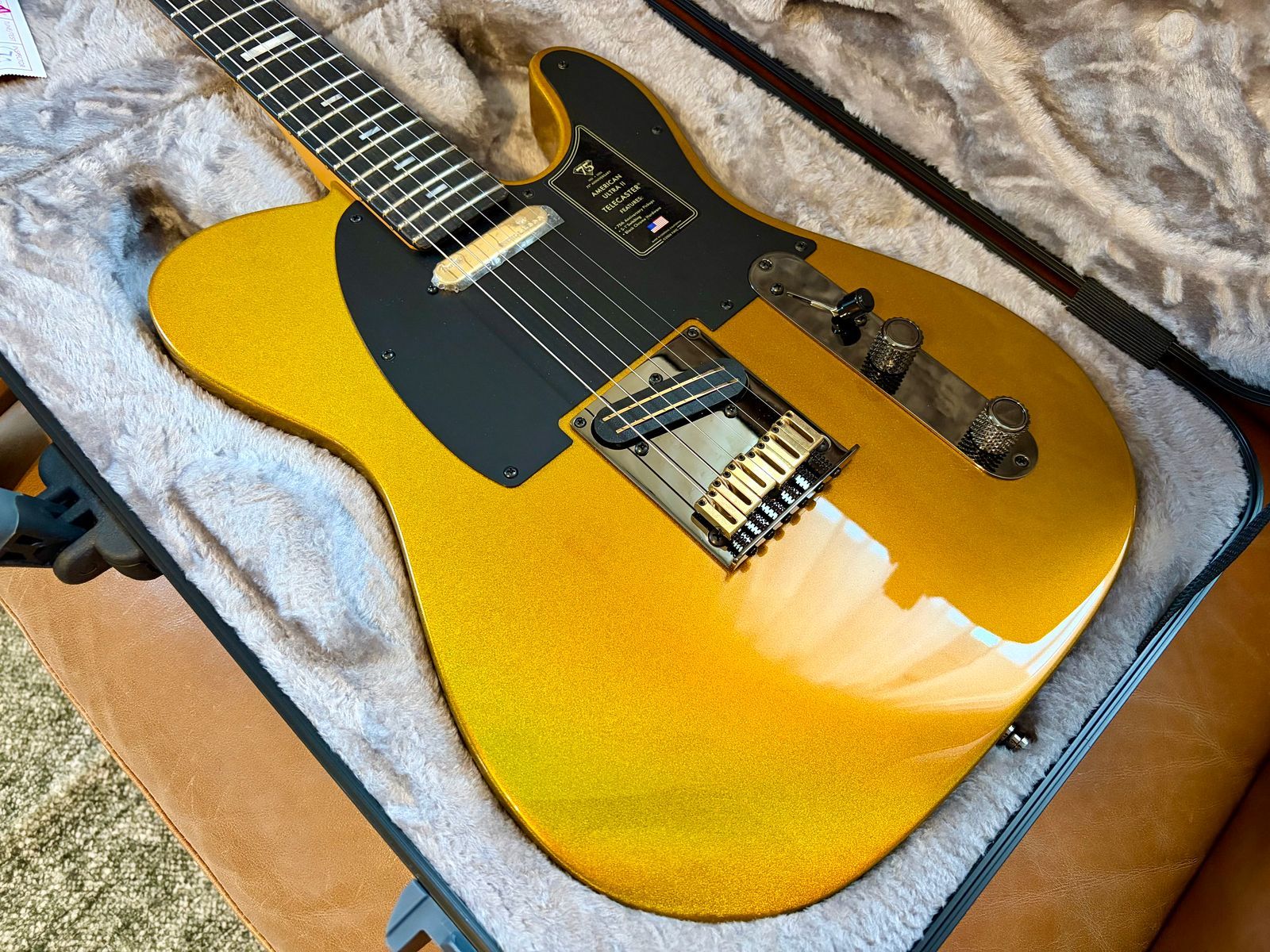 Fender 75th Anniversary American Ultra II Telecaster 2026 - Liquid Gold - Image 2