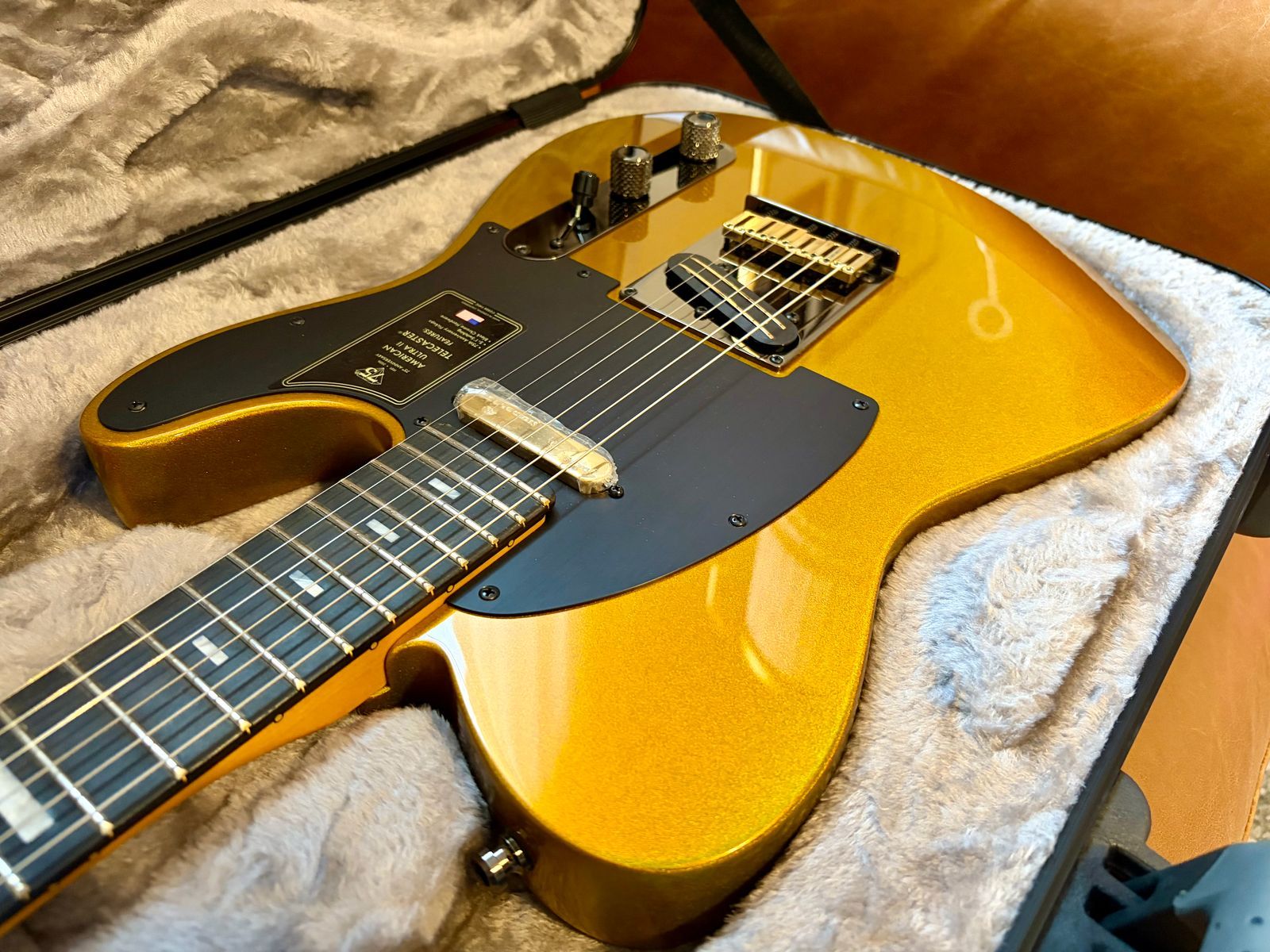 Fender 75th Anniversary American Ultra II Telecaster 2026 - Liquid Gold - Image 5