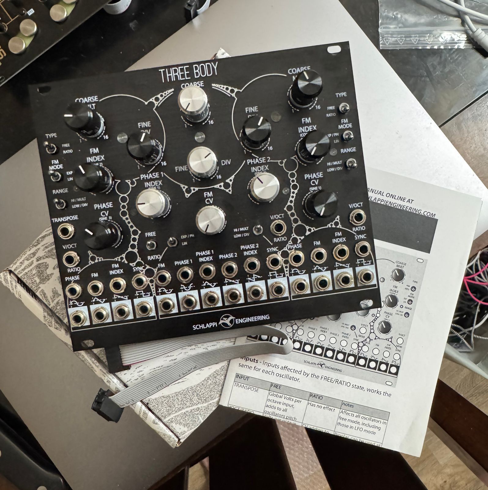Schlappi Engineering Three Body Eurorack Triple Oscillator Black - Image 2