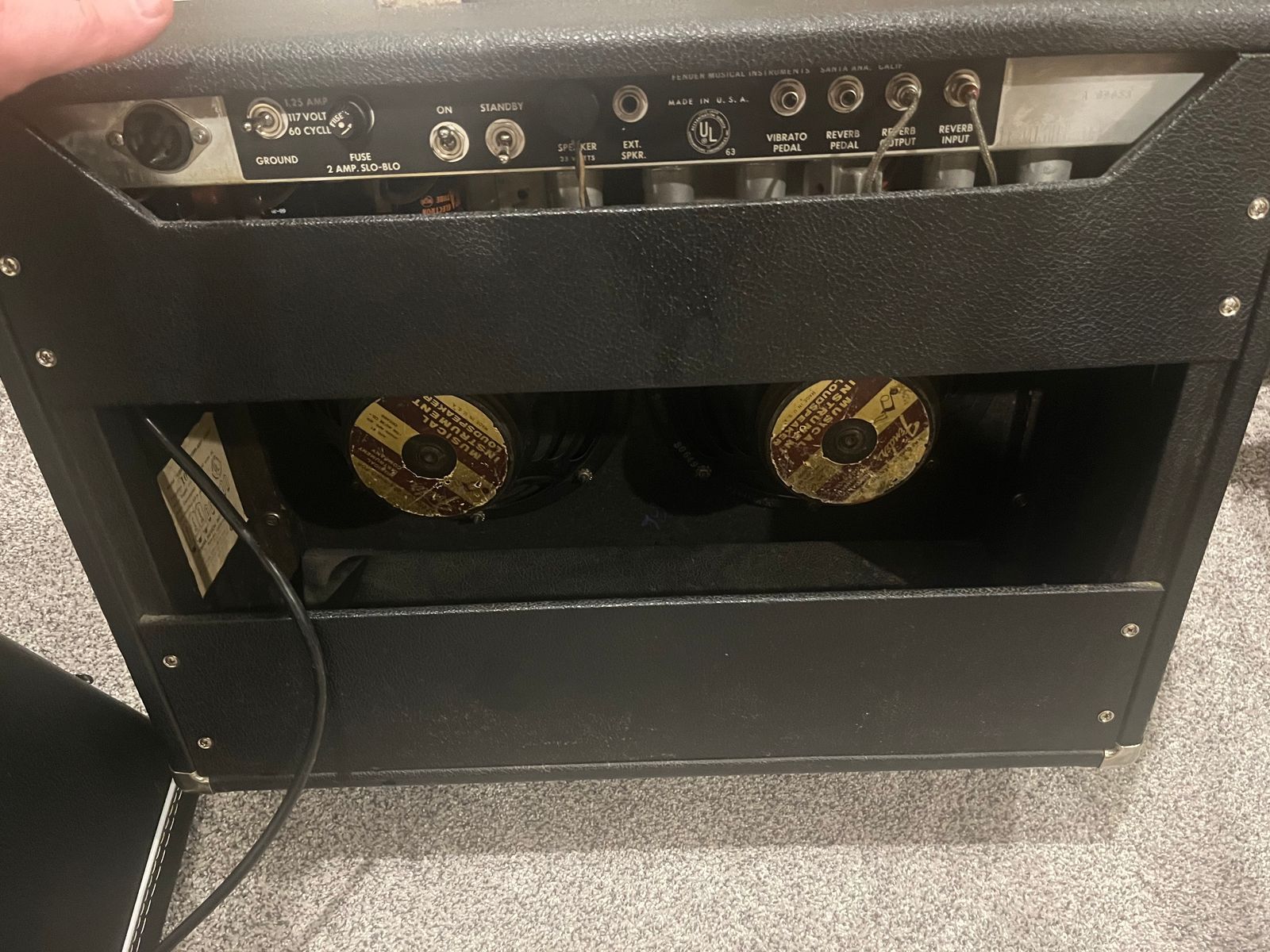 Fender Vibrolux Reverb 1967 - Blackface RCA NOS tubes - Image 2