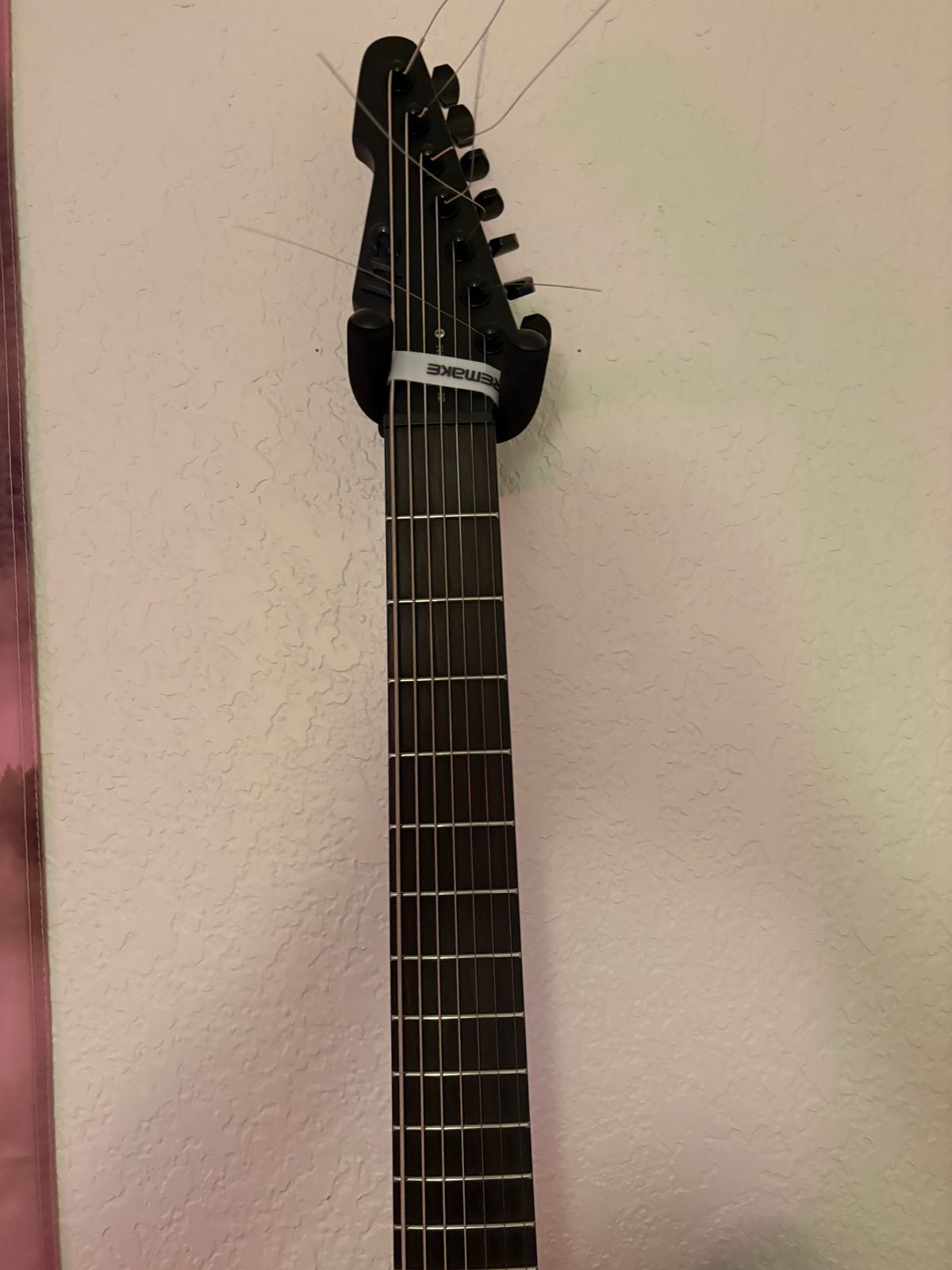 ESP LTD Phoenix-7 Baritone Black Metal 2022 - Present - Black Satin - Image 4