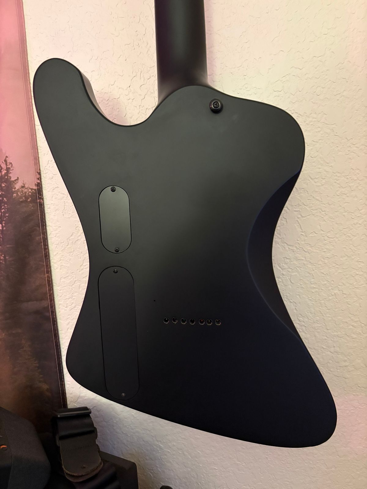 ESP LTD Phoenix-7 Baritone Black Metal 2022 - Present - Black Satin - Image 6