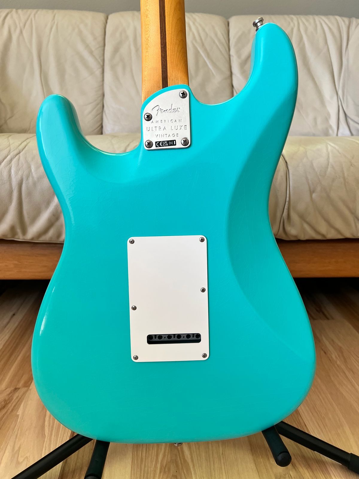 Fender American Ultra Luxe Vintage '60s Stratocaster HSS 2025 - Sea Foam Green (7.8 pounds) - Image 7