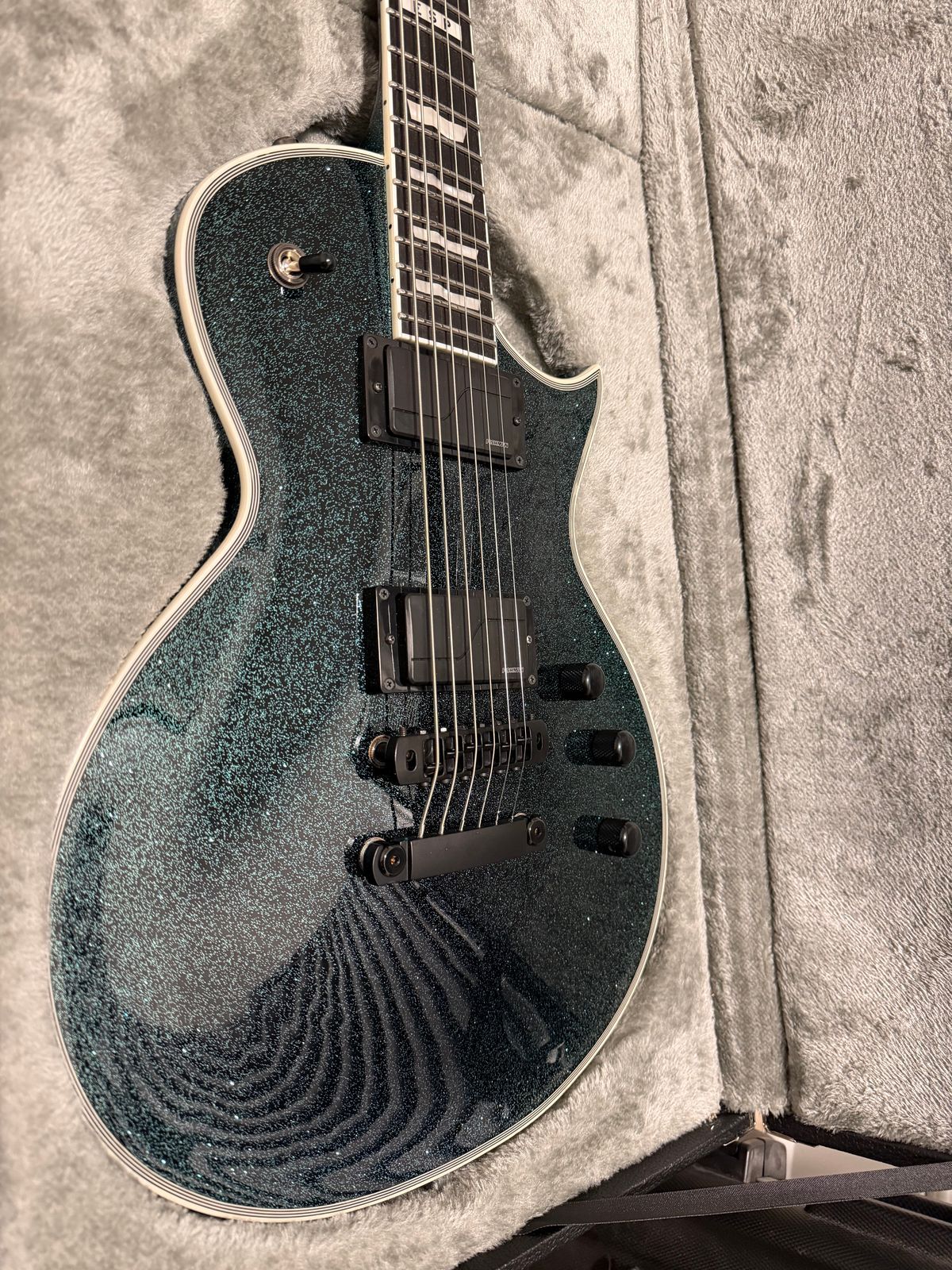 ESP E-II Eclipse DB Granite Sparkle - Fishman Fluence Abasi, Hipshot Bridge - Image 2