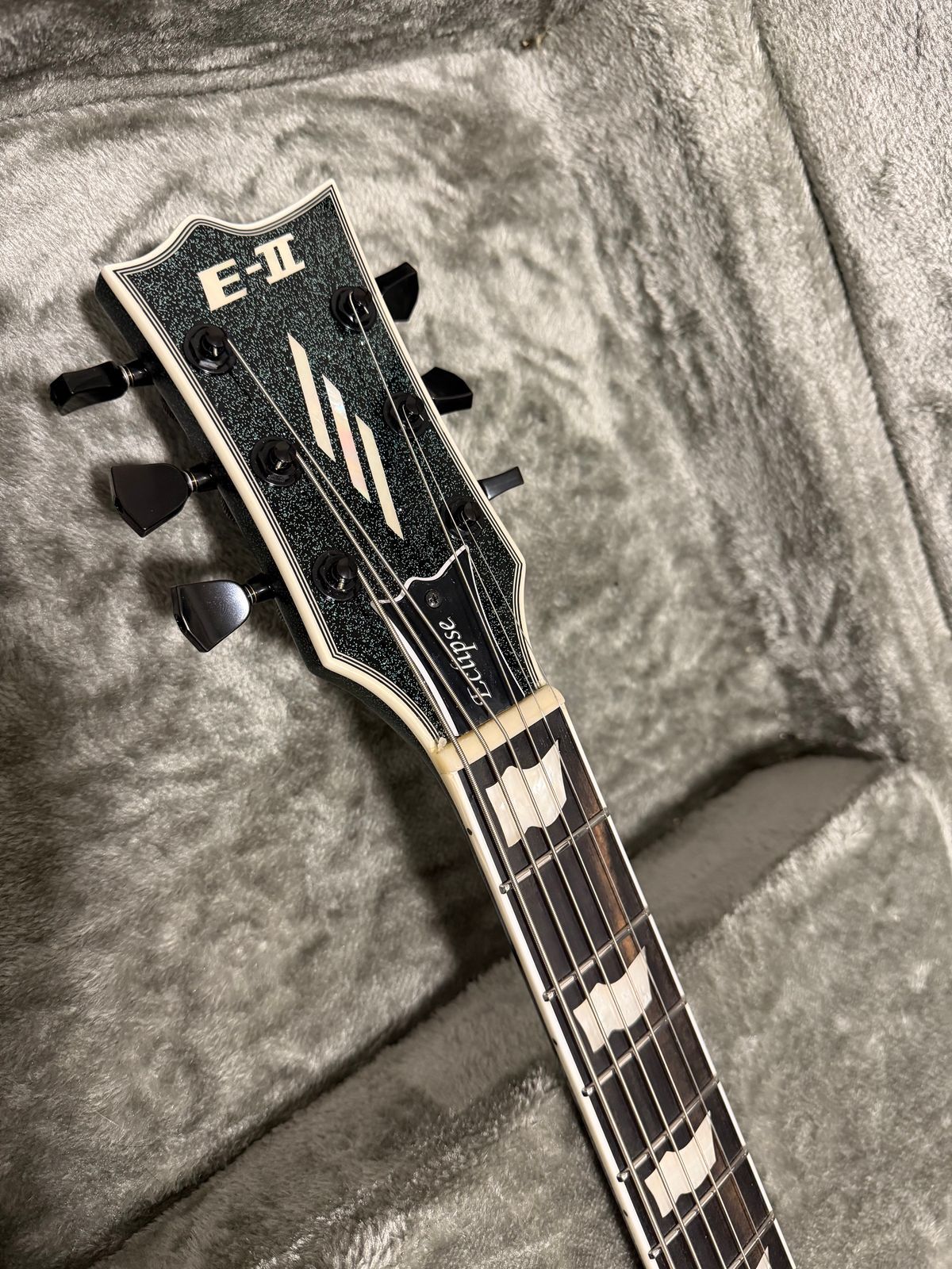 ESP E-II Eclipse DB Granite Sparkle - Fishman Fluence Abasi, Hipshot Bridge - Image 3