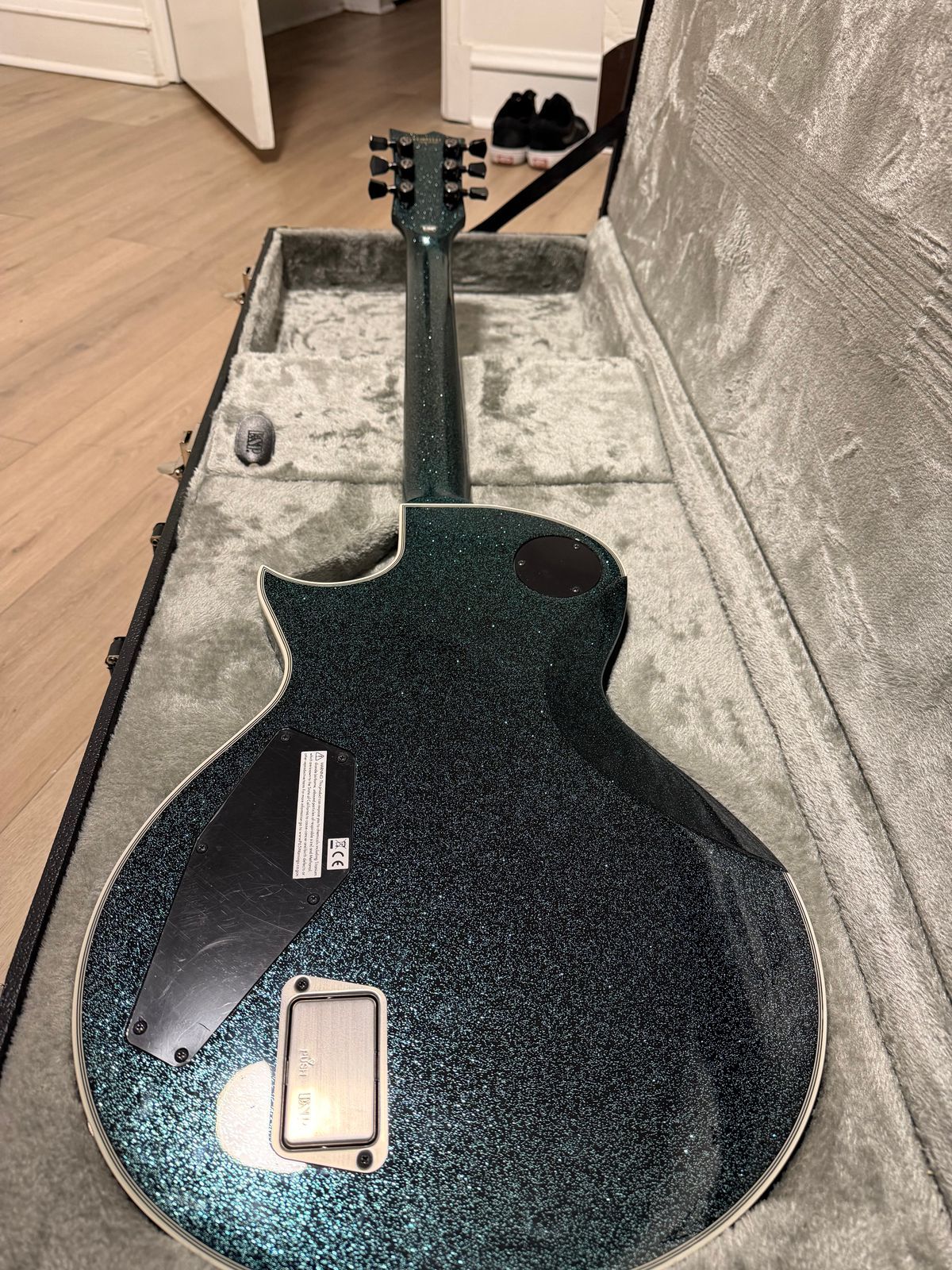 ESP E-II Eclipse DB Granite Sparkle - Fishman Fluence Abasi, Hipshot Bridge - Image 5