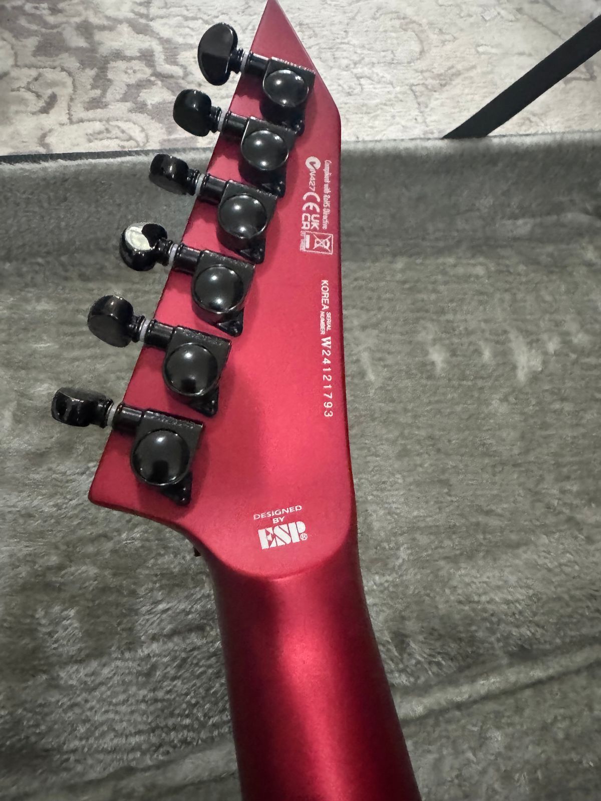 ESP LTD Arrow-1000 2021 - Present Candy Apple Red Satin - Image 11